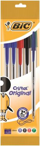 Foto de BOLIGRAFO BIC CRISTAL ORIGINAL BOL/ 5 SURT.