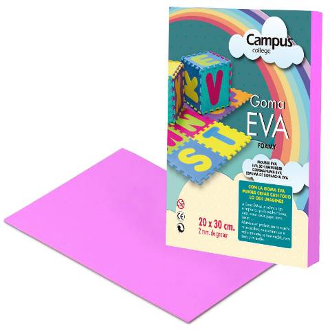 Foto de Lámina Goma Eva 2mm. Formato Din A4, Rosa (630460)