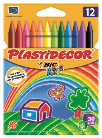Foto de Pintura cera dura Plastidecor de 12 colores clasic (630036)