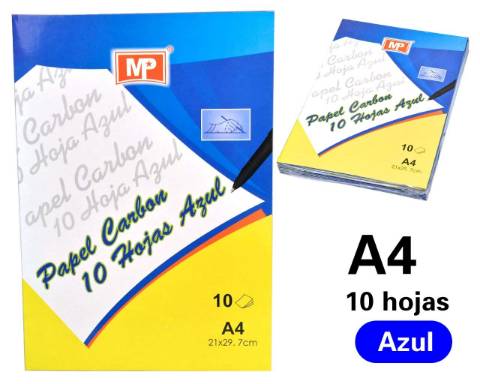 Foto de Papel Carbón, Papel de Calco de MP. Paquete de 10 unidades en color azul (120955)