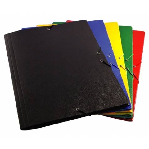 Foto de Carpeta de Cartón Gofrado y Gomas, Formato Folio, con Solapas. Color Azul (504662)