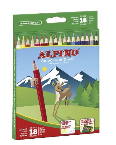 Foto de Lápices de colores Alpino. 18 Colores (630041)