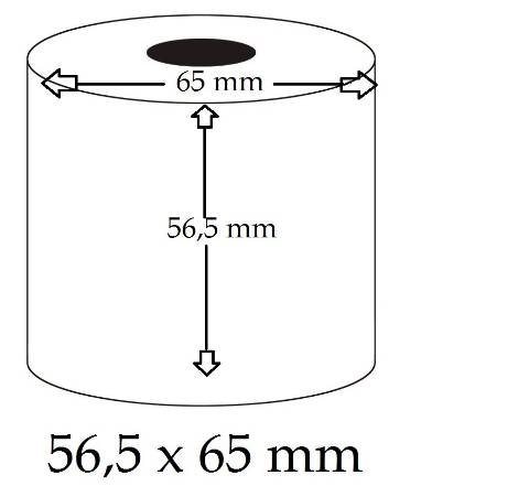 Foto de Bobina/Rollo de Papel Electra 57 x 65mm (001045)