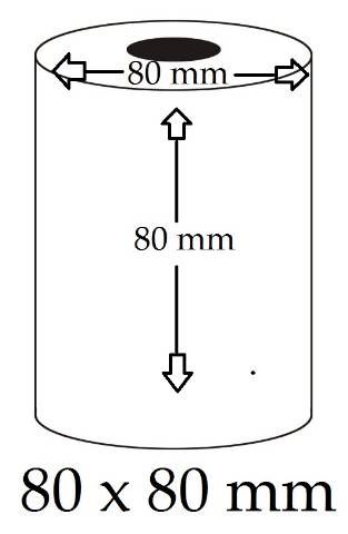 Foto de Bobina/Rollo de Papel Térmico 80 x 80mm Sin BPA. (002105)