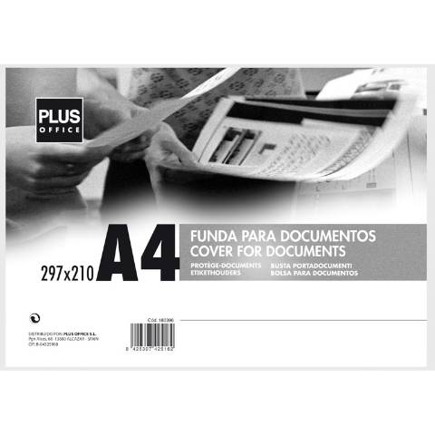 Foto de Funda documentos 297 x 210 Formato Din A4. Cristal Extra rígida (180396)