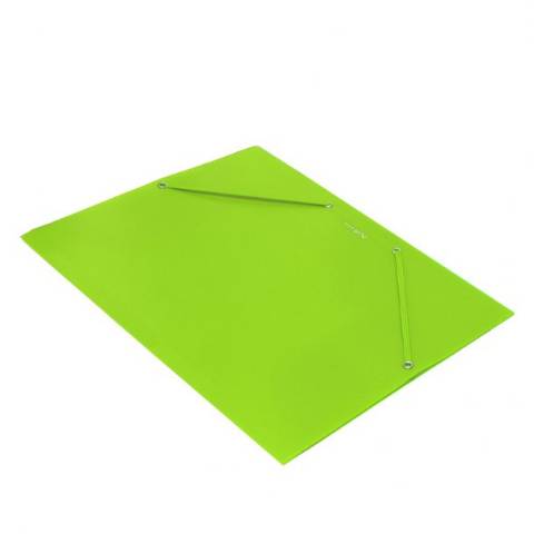 Foto de Carpeta de Polipropileno opaca con Gomas, Formato Din A4, con Solapas. Plus Soft Color verde claro (180889)
