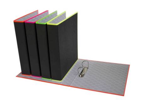 Foto de Carpeta de cartón forrado 4 Anillas de 25mm, Formato Din A4, Lomo recto Ribete Color (121255)