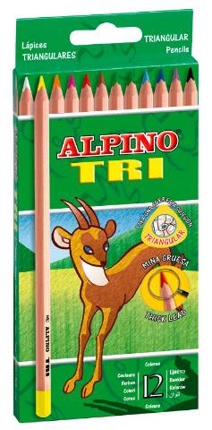 Foto de Lápices de colores Alpino Tri. 12 Colores (127039)