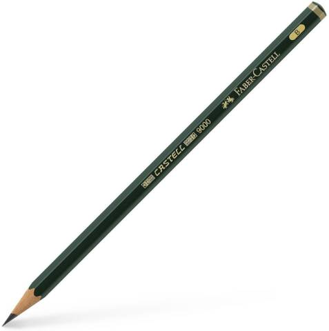 Foto de Lápiz de grafito B de Faber-Castell 9000. Blister de 1 unidad (126874)