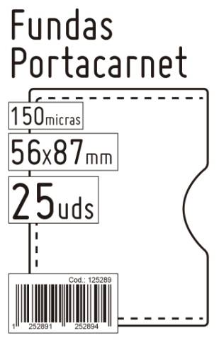 Foto de Funda Portacarnet 46001  56 x 87mm. Paquete de 25 unidades (125289)