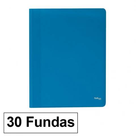 Foto de Carpeta de Fundas, Formato Din A4 con 30 Hojas de 35 mcs, Soldadas al Lomo. Opaca Azul (180656)