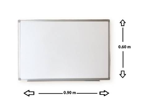 Foto de Pizarra Blanca con Marco de Aluminio. 60 x 90 cm (220473)