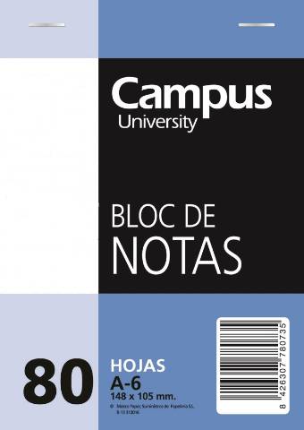 Foto de Cuaderno Bloc de Notas Microperforado, Formato Din A6, 80 Hojas en Liso (001115)