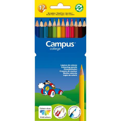 Foto de Lápices de colores Campus de Resina Estuche de 12 Colores (630716)