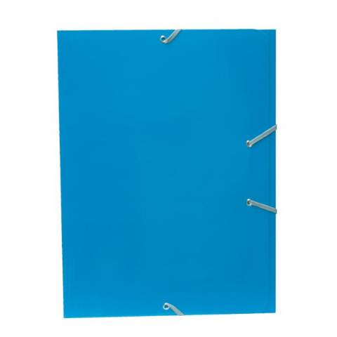 Foto de Carpeta de Cartón con Brillo y Gomas, Formato Din A4+, 600 gr con Solapas. Campus. Color Azul Claro (180872)