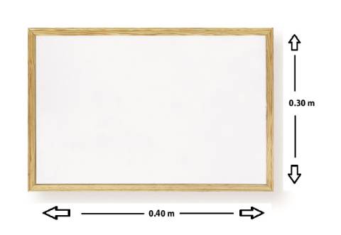 Foto de Pizarra Blanca con Marco de Madera. 30 x 40 cm (220217)