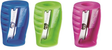 Foto de Blíster de 3 Sacapuntas De Plástico. Boogy. Colores Surtidos. Maped. (126321)