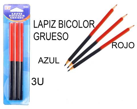 Ofiarea. Lápiz bicolor Azul/Rojo de MP. Blister de 6 unidades de punta  gruesa (121005)