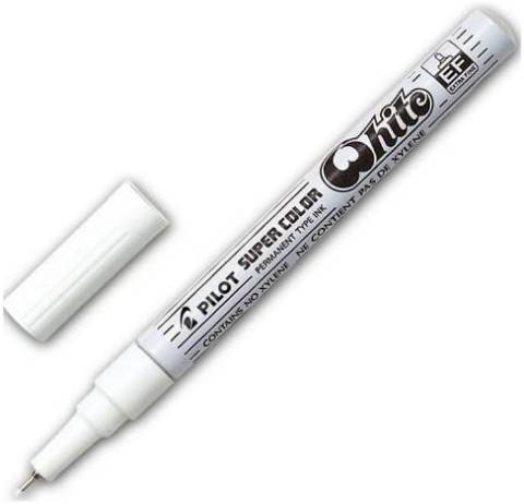 Foto de Rotulador metalizado Pilot 1,0mm. Blíster de 1 unidad en color Blanco fino (127001)
