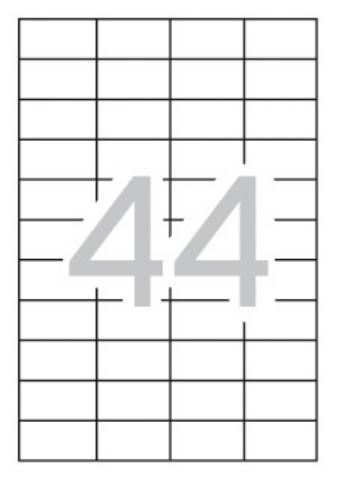 Foto de Etiquetas Autoadhesivas Formato Din A4 48,5 x 25,4mm. Apli Caja de 100 hojas (029844)