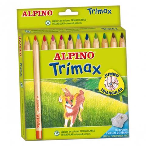 Foto de Lápices de colores Alpino Trimax. 12 Colores (127041)