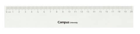Foto de Regla de plástico transparente con funda. Campus de 20 cm (600352)