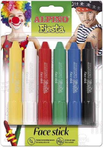 Foto de Maquillaje Alpino Fiesta Face Stick. Blister 6 unidades (126913)