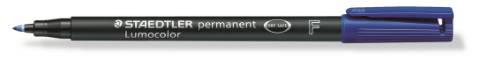 Foto de Rotulador Marcador permanente de Staedtler OHP Lumocolor 318 Fino. Caja de 10 unidades en azul (080229)