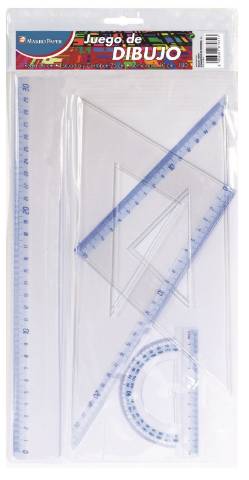 Foto de Juego de Reglas de 30 cm transparente. Carterilla con 4 piezas (600024)