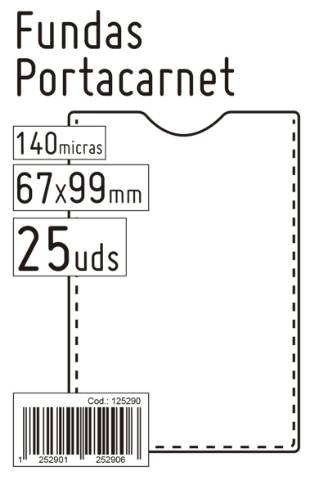 Foto de Funda Portacarnet 46002  67 x 99mm. Paquete de 25 unidades (125290)
