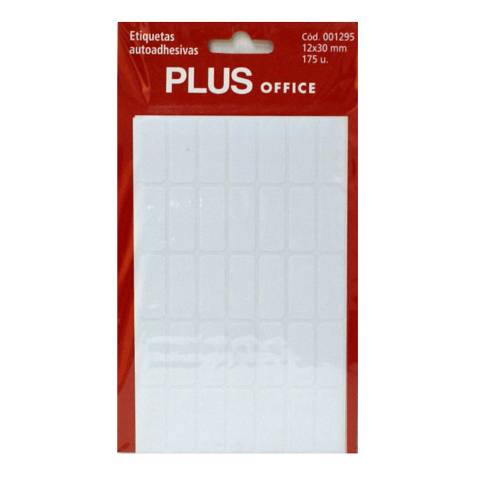 Foto de Etiquetas autoadhesivas 12 x 30mm. Plus Office, Sobre de 5 hojas. 175 unidades (001295)