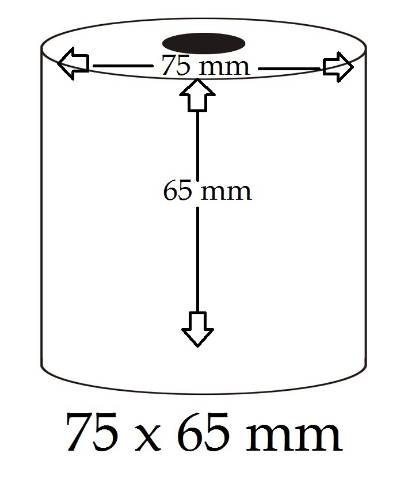 Foto de Bobina/Rollo de Papel Electra 75 x 65mm (029956)