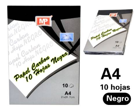 Foto de Papel Carbón, Papel de Calco de MP. Paquete de 10 unidades en color negro (120954)