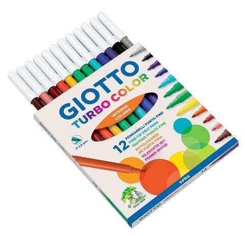 Ofiarea. Rotulador Giotto Turbo Color. Caja de 12 colores (630270)