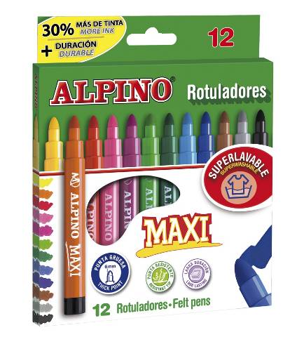 Foto de Rotulador Alpino Maxi, 12 colores (649835)