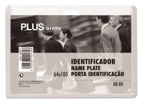 Foto de Portanombres identificador en polipropileno rígido 87x54 NB-SH posición Horizontal. Caja de 50 unidades (180573)