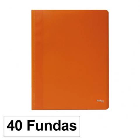 Foto de Carpeta de Fundas, Formato Din A4 con 40 Hojas de 35 mcs, Soldadas al Lomo. Opaca Naranja (180662)