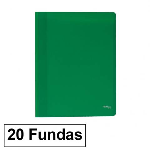 Foto de Carpeta de Fundas, Formato Din A4 con 20 Hojas de 35 mcs, Soldadas al Lomo. Opaca Verde (180655)