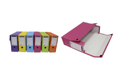 Foto de Caja Transferencia Carton Forrado Folio Fluor Mate Colores Surtidos (127660)