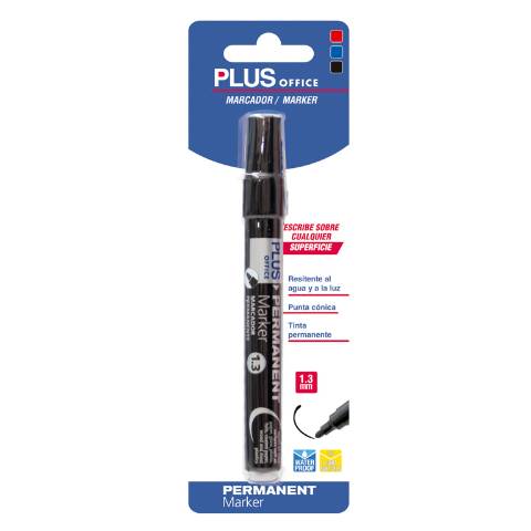 Foto de Rotulador Marcador Plus Marker Nº3 permanente. Blíster de 1 en color Negro (080974)