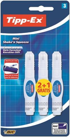 Foto de Lápiz Corrector Tipp-Ex. Mini. Blister 3 unidades (848164)