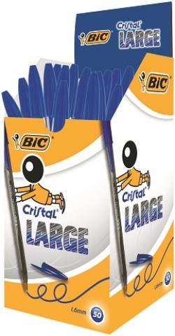 Foto de Bolígrafo Bic Cristal Largue. Caja  de 50 unidades. Azul (880656)