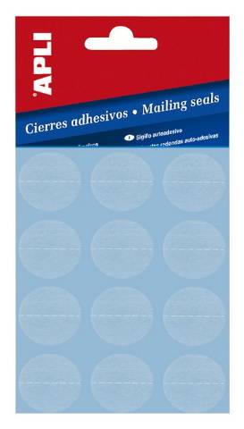Foto de Etiquetas Cierre Adhesivo transparente 25mm. Apli 120 unidades (120628)