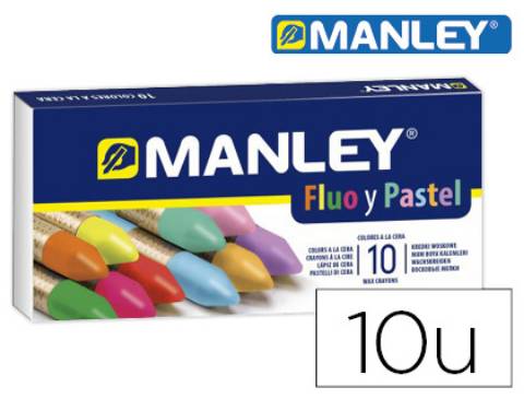 Foto de Pintura cera blanda Manley 5 colores Fluor + 5 colores Pastel (125839)