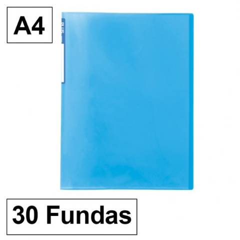 Foto de Carpeta de Fundas, Formato Din A4 con 30 Hojas, 45 mcs. Soldadas al Lomo, Translúcida (180680)