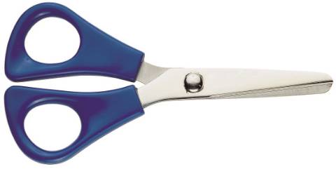 Foto de Tijera escolar para zurdos Plus Office 140mm. Blister 1 unidad (630089)