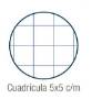Foto de Recambio de papel DIN A4 de 90 gramos. De 4 Anillas. 100 hojas. Rayado Cuadro 5x5. Ribete Rojo. Campus. (002297)