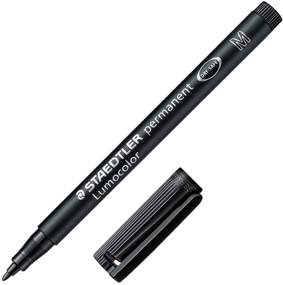 Ofiarea. Rotulador Marcador permanente de Staedtler OHP Lumocolor 317  Medio. Caja de 10 unidades en negro (080232)