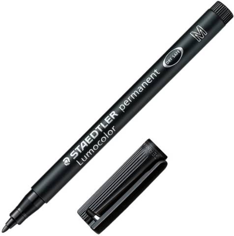 Foto de Rotulador Marcador permanente de Staedtler OHP Lumocolor 317 Medio. Caja de 10 unidades en negro (080232)