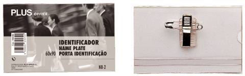 Foto de Portanombres identificador rígido con pinza/imperdible 90x55 Sakura. Caja de 50 unidades (180292)